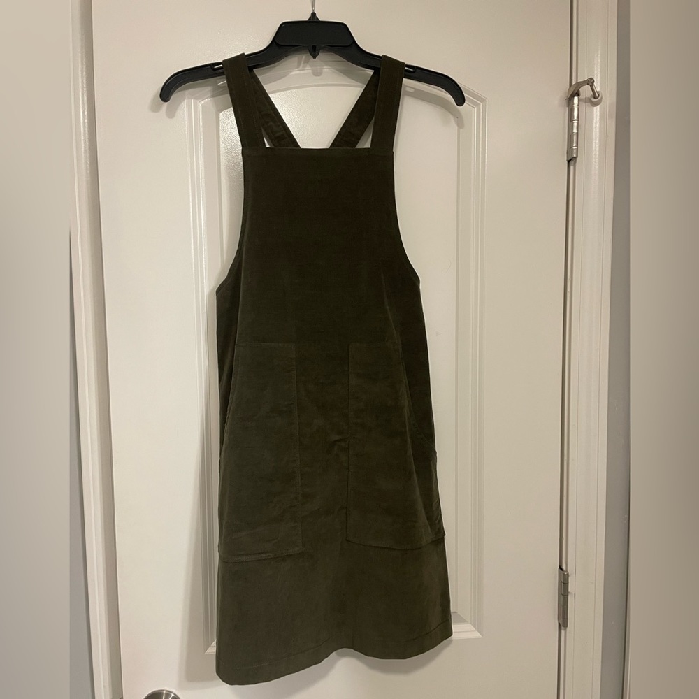 Worn once!! Olive bib dress